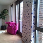 Woonkamer met Delftsblauw behang