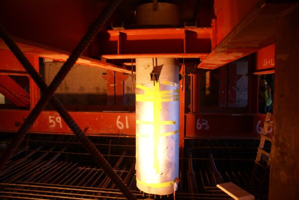 Werkzaamheden Noord-Zuidlijn onder Centraal Station.
