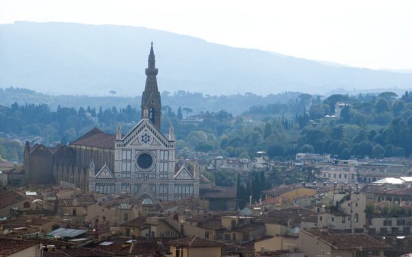 Basilica Santa Croce gezien vanaf Giotto's klokkentoren.