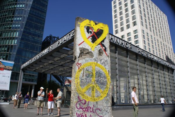 Berlijnse Muur bij Potsdamerplatz.