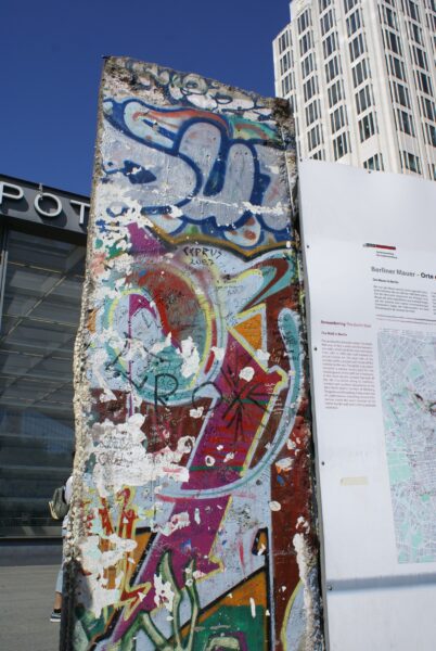 Berlijnse Muur bij Potsdamerplatz.