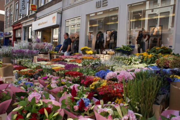 Bloemwinkel aan de Haarlemmerstraat.