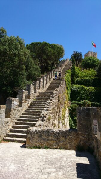 Kasteel Castelo de S. Jorge, Lissabon.