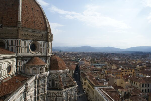 Koepel Duomo Florence, gezien vanaf klokkentoren.