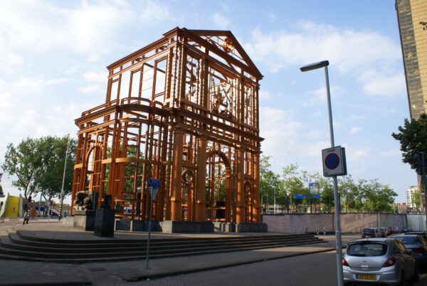 Delftsche Poort, stalen reconstructie, Rotterdam.