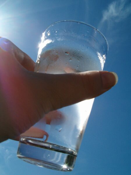 Koud water bij warmte in 2006.