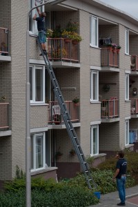 De glazenwasser kwam langs…