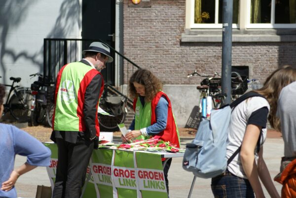 Groenlinks campagne Amadeiroplein, Den Bosch.
