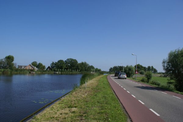 Scherpe bocht Amsteldijk, Amstel meanderend.