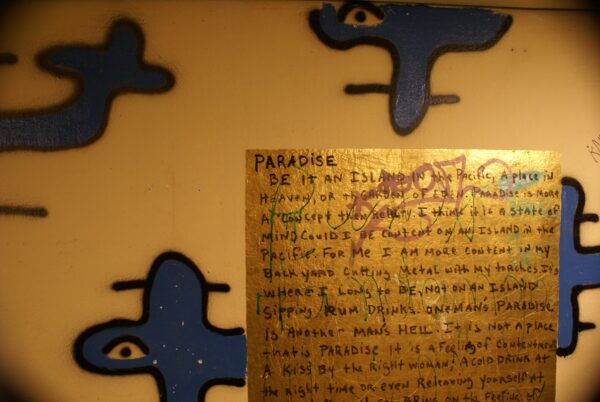 Muurschildering Alexanderplatz, Berlijn.