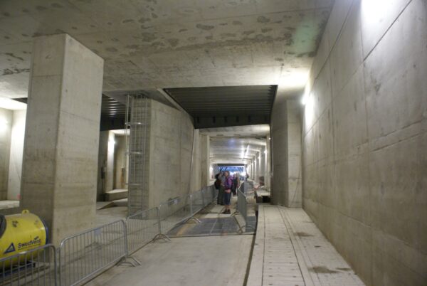 Tunnel Noord-Zuidlijn: geboord en afgezonken gedeelte.