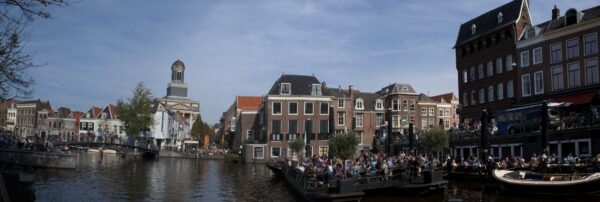 Panorama Rijnontmoeting: Aalmarkt, Hoogstraat, Stille Mare & Hartekerk.