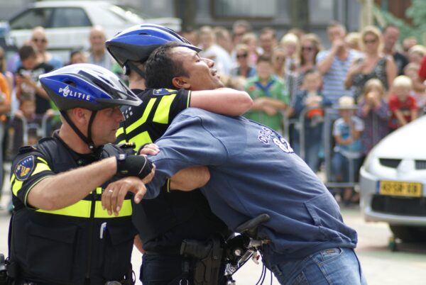 Politie arrestatie Flikkendag 2014, Maastricht.