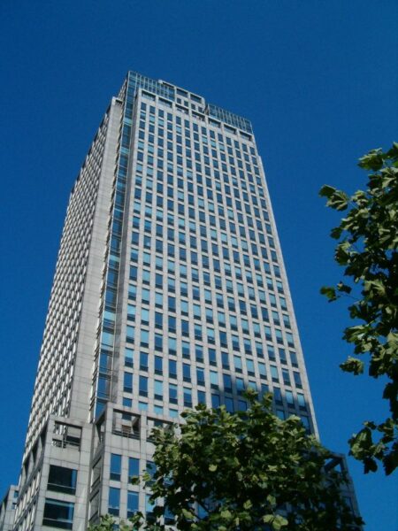 Rembrandttoren bij Amstelplein, Amsterdam.