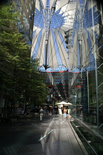 Sonycenter Potsdamerplatz, moderne architectuur.