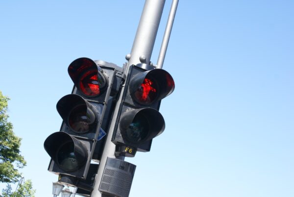 Stoplicht met Ampelm&auml;nnchen (staande figuur).