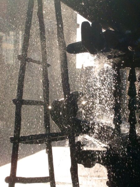 Karel Appel fontein, abstracte sculptuur.