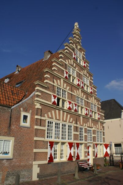 Trapgevelpand in Leiden.