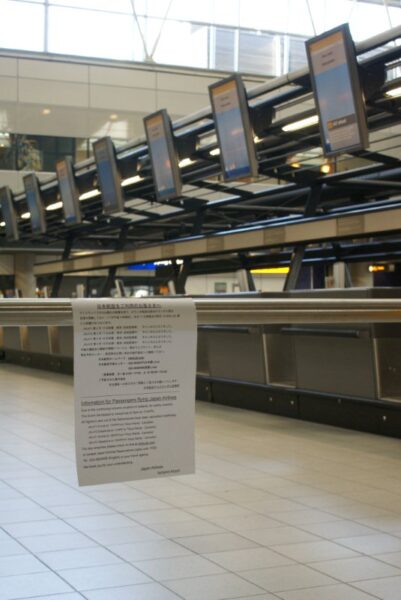 Uitgestorven incheckbalies door vulkaanuitbarsting IJsland.