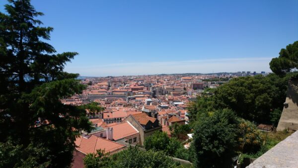 Lissabon panorama vanaf Castelo de S. Jorge.