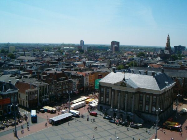 Uitzicht over Groningen vanaf de Martinitoren.