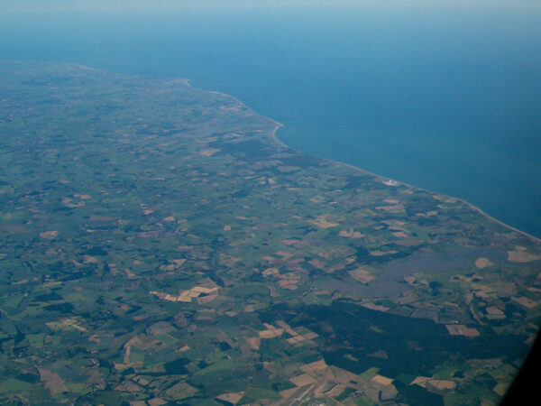 Vliegtuig boven Engeland.
